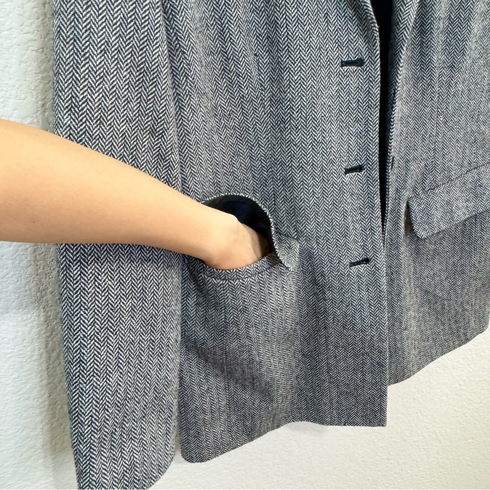 Larry Levine Classics Wool Blend Herringbone Blaz… - image 6